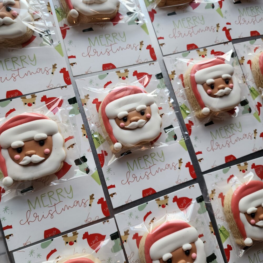 Single Santa Mini Cookie on a Card