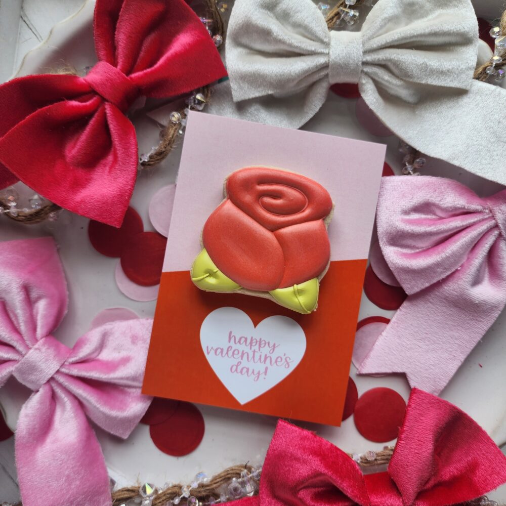 Happy Valentine’s Day Cookie Card (Single Mini Cookie)