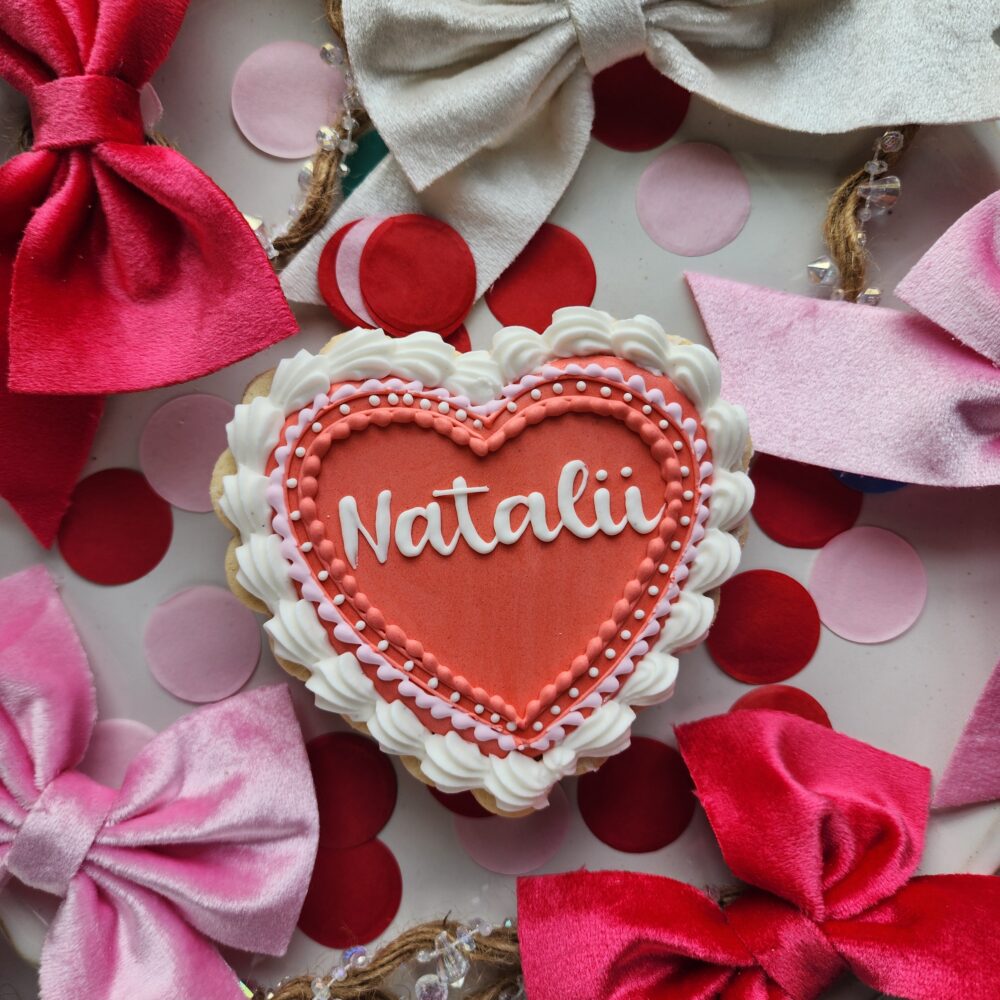 Heart 1pc Personalized Cookie
