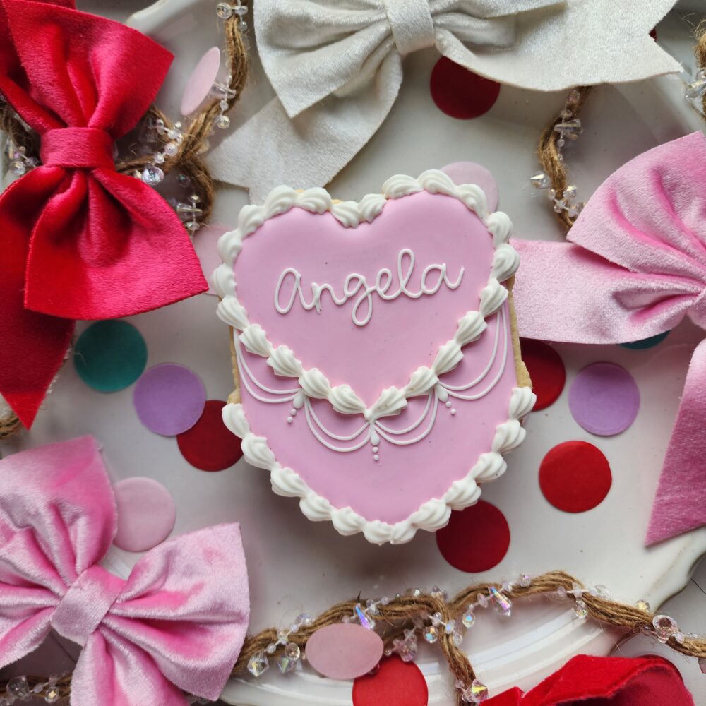 Heart Cake 1pc Personalized Cookie