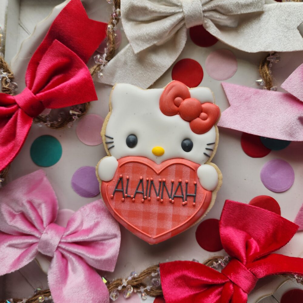 Kitty Love 1pc Personalized Cookie