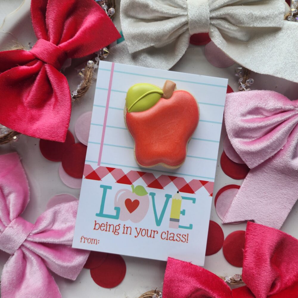 Love Being In Your Class Cookie Card (Single Mini Cookie)